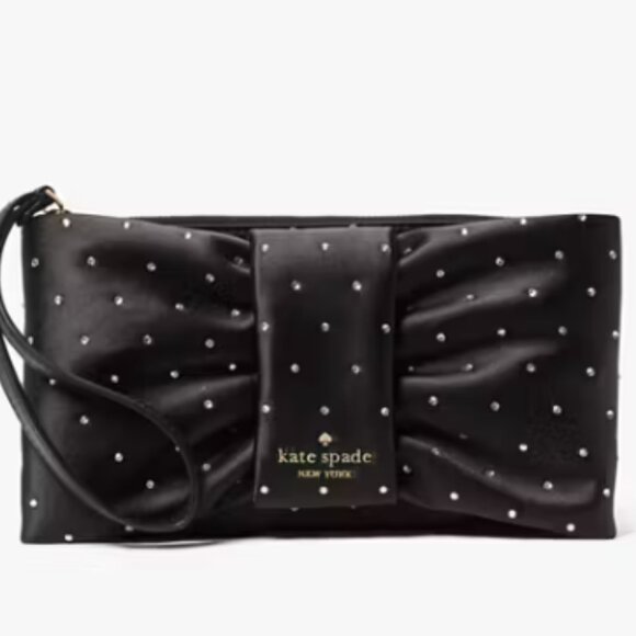 NWT Kate Spade Millie Bow Embellished Wristlet - Picture 1 of 5